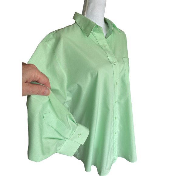 Foxcroft Light Green Button Down Shirt - Picture 4 of 12